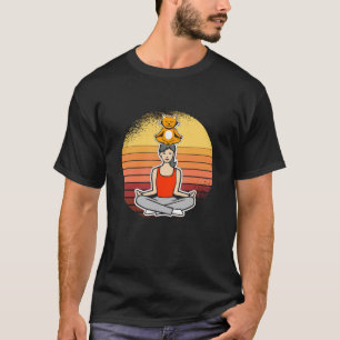 Yoga Cats Cat Meditation Cat Lovers Namaste Cat T-Shirt