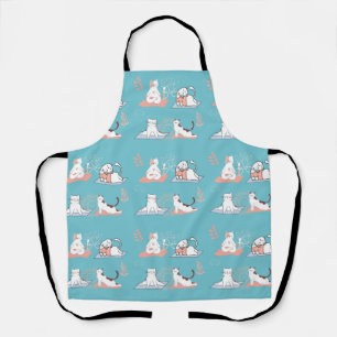  Yoga Cats Lotus Apron