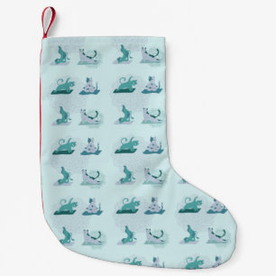Yoga Cats Small Christmas Stocking