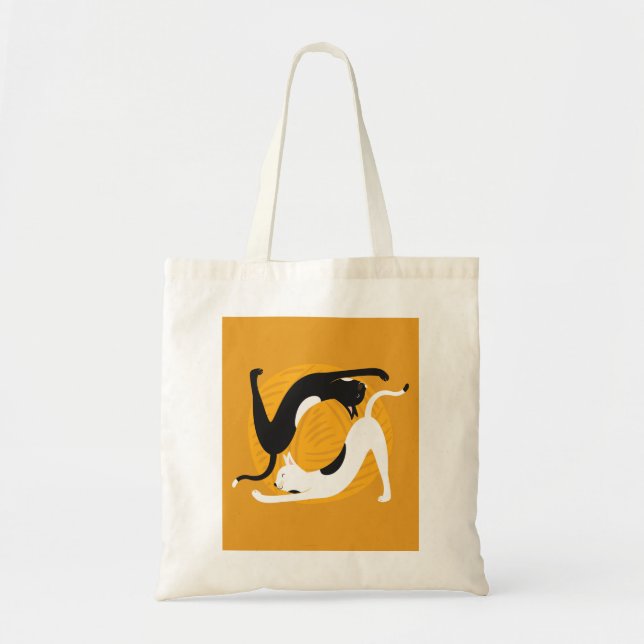 Yoga Cats Tote Bag (Front)