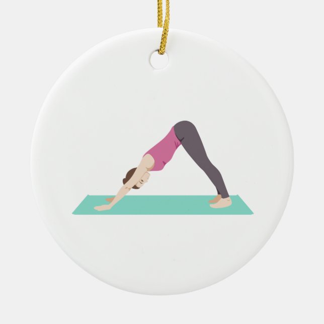 Yoga Ceramic Tree Decoration (Front)