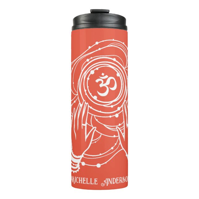 Yoga Chakra Crown Mantra Thermal Tumbler (Front)