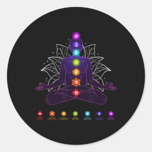 Yoga Chakra Spiritual Body System Meditation _1 Classic Round Sticker