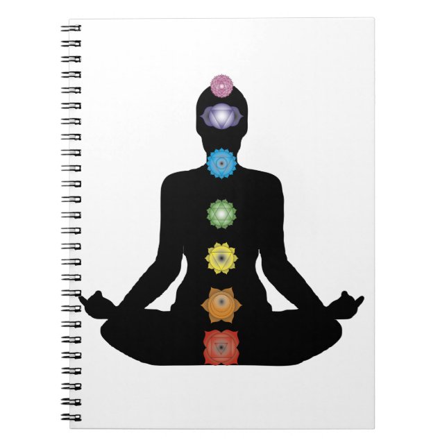 Yoga Chakras Fitness Exercise Spiral Notebook (Front)