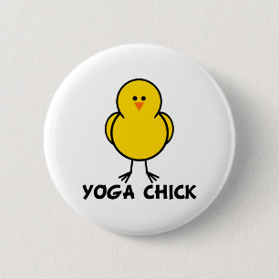 Yoga Chick 6 Cm Round Badge