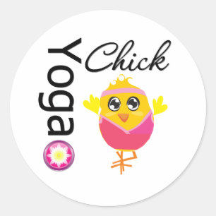 Yoga Chick Classic Round Sticker