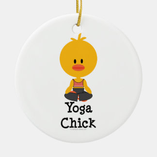 Yoga Chick Ornament