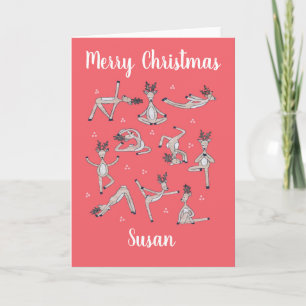 Yoga Christmas card personalised