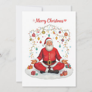 Yoga Christmas Santa Claus posing Yoga Holiday