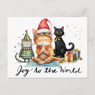 Yoga Christmas Santa Claus Posing yoga  Holiday Postcard