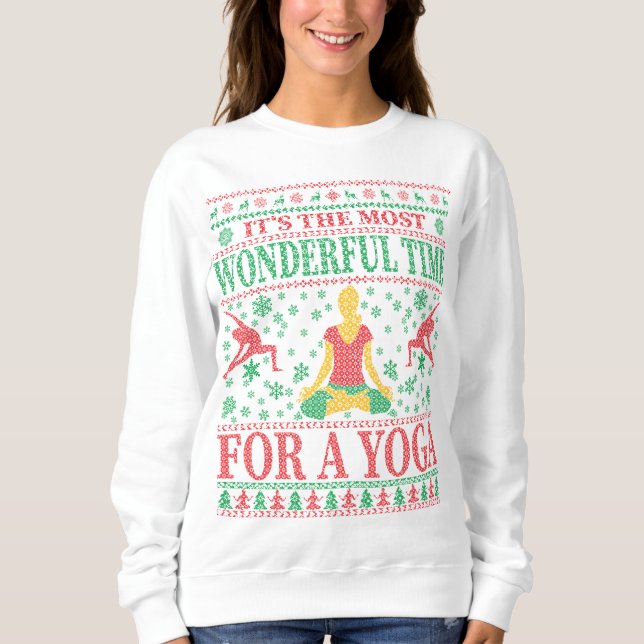 YOGA CHRISTMAS UGLY SWEATER  (Front)