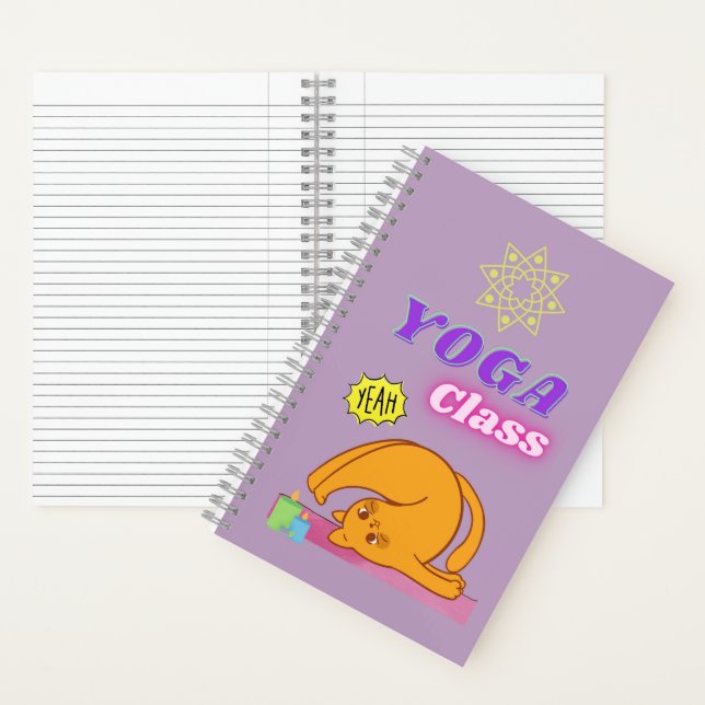 yoga class  cat notebook (Inside)