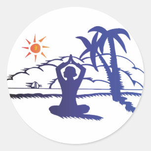 Yoga Classic Round Sticker