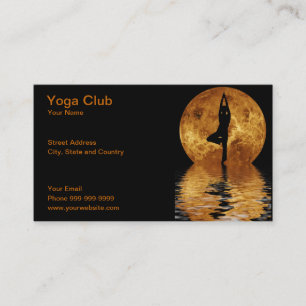 yoga club business card