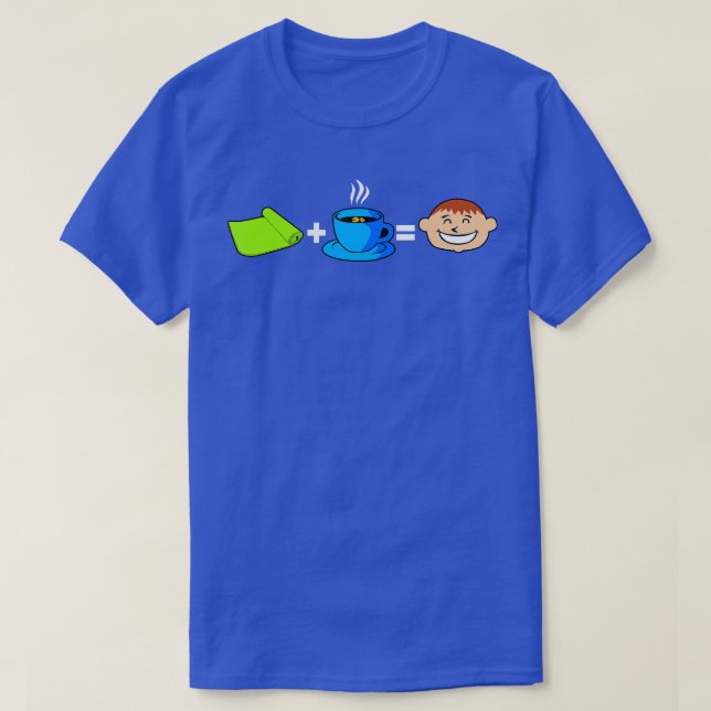 Yoga Coffee Happy T-Shirt (Design Front)