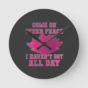 Yoga - Come On Inner Peace Round Clock