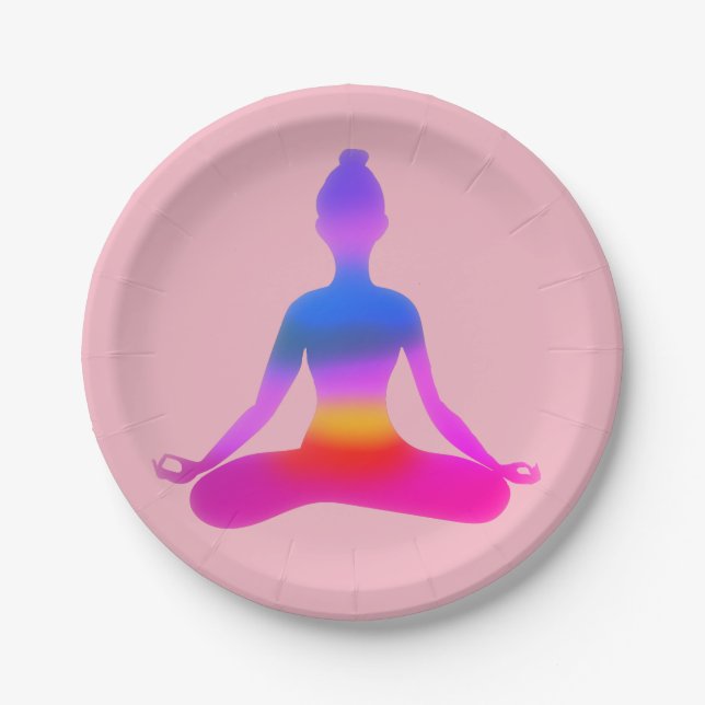 Yoga  Custom Paper Plates (Front)