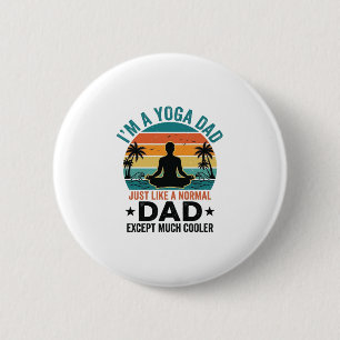 Yoga Dad Vintage Sunset Funny Father Shirt Design_ 6 Cm Round Badge