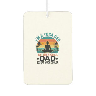 Yoga Dad Vintage Sunset Funny Father Shirt Design_ Car Air Freshener