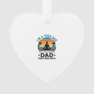 Yoga Dad Vintage Sunset Funny Father Shirt Design_ Ornament