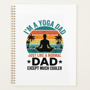 Yoga Dad Vintage Sunset Funny Father Shirt Design_ Planner