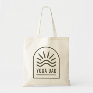 Yoga dad zen spiritual yogi green boho aesthetic tote bag