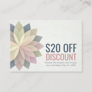 YOGA Discount Coupon Loyalty Colourful Mandala Sig