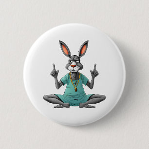 Yoga Donkey 6 Cm Round Badge