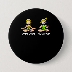 Yoga Doughnut Zen Meditation Om Funny Joke 7.5 Cm Round Badge