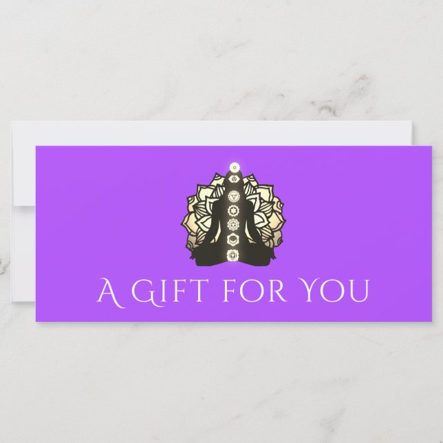 Yoga Energy Healer Holiday Gift Certificate (Front)