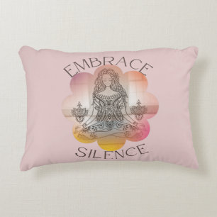 Yoga Enhance Silence Lotus flower for Yoga Lovers  Decorative Cushion