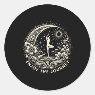 Yoga Enjoy The Journey Classic Round Sticker