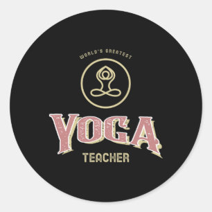 Yoga Exercise Relaxation Teacher Classic Round Sticker