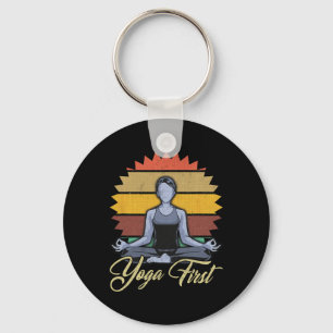 Yoga First Meditation Zen Gift Key Ring