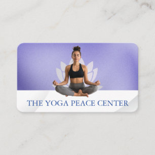 Yoga Fitness Instructor Lotus Flower Business Card