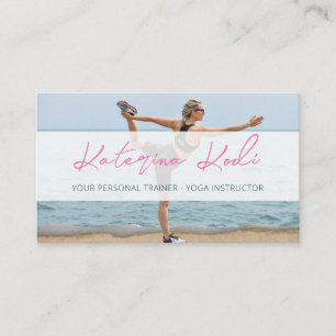 Yoga Fitness instuctor QR code business card