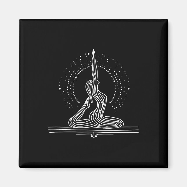 Yoga Flow One-line Art  Magnet (Front)