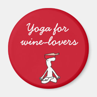 Yoga for Winelovers Red Magnet