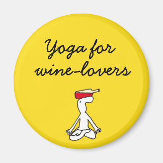 Yoga for Winelovers Yellow Magnet