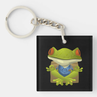 Yoga Frog Acrylic Keychain