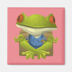 Yoga Frog Magnet