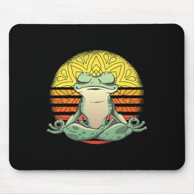 Yoga Frog Meditation Sport  Mouse Pad (Front)