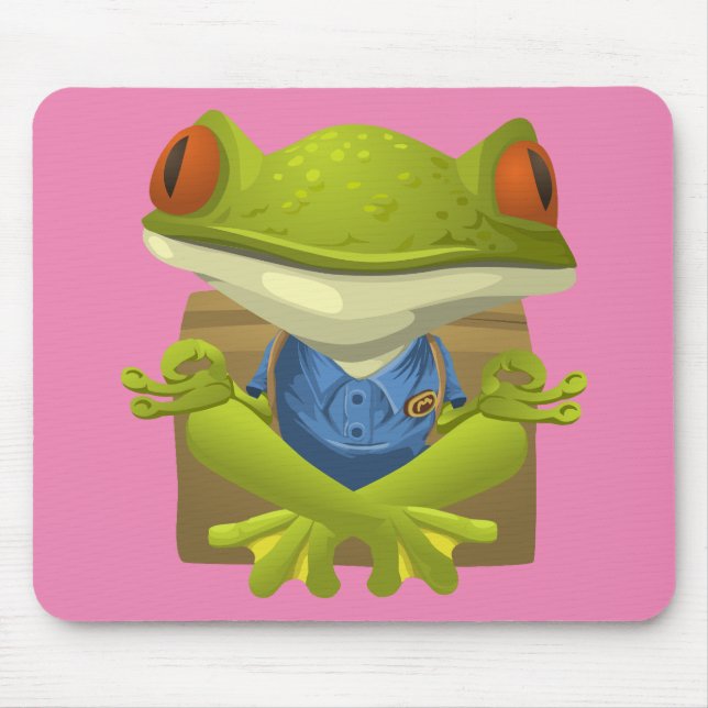 Yoga Frog Mouse Pad (Front)