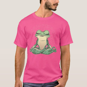 Yoga Frog Nature Hiking Froggy Cottagecore T-Shirt