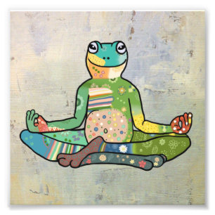 yoga frog photo print