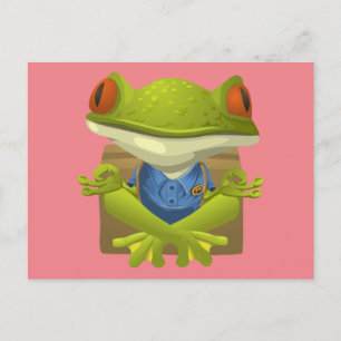 Yoga Frog Postcard