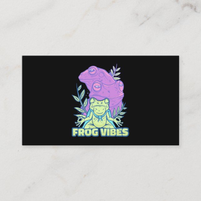 Yoga Frog Vibes Business Card (Front)