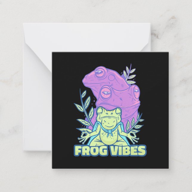 Yoga Frog Vibes Card (Front)