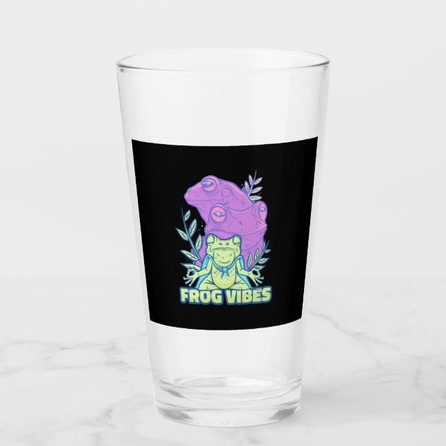 Yoga Frog Vibes Glass (Front)