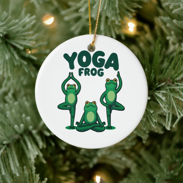 Yoga Frogs Ceramic Tree Decoration (Tree)